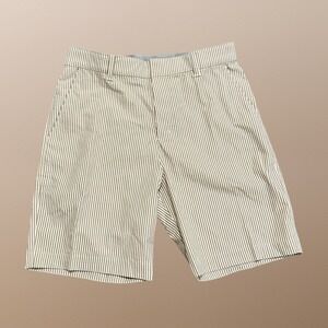 Nike Tour Golf Shorts 8" Chino Dri-FIT Tan Seersucker Cream Men's 32 FQ2091-200